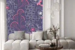 Naklejka: Dekoracyjne bez szwu z różami