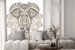 Naklejka: Dekoracyjne ilustracji słonia