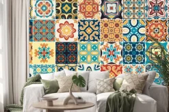 Naklejka: Dekoracyjne portugalskie płytki azulejo
