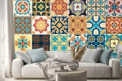 Naklejka: Dekoracyjne portugalskie płytki azulejo