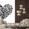 Naklejka: Dekoracyjny kształt serca (czarny i biały)