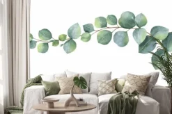 Naklejka: Delikatna gałązka eukaliptusa minimalistyczna ilustracja