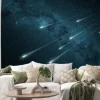 Naklejka: Deszcz meteorów w rozgwieżdżone niebo