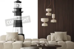 Naklejka: Detailed lighthouse isolated on white