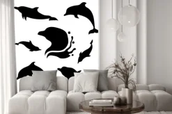 Naklejka: Dolphin wektor zestaw