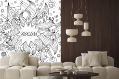 Naklejka: Doodle elementy kosmiczne