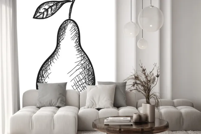 Naklejka: Doodle gruszki