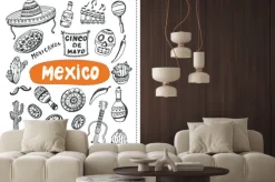 Naklejka: Doodle o meksyku.