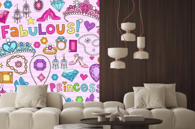 Naklejka: Doodles księżniczka notebook ilustracji wektorowych