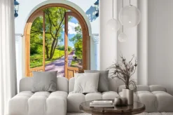 Naklejka: Drabina drzwi otwarte