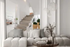 Naklejka: Drewniane schody bez szyn