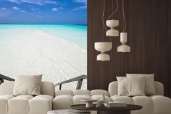 Naklejka: Drewniane schody na tropikalną plażę