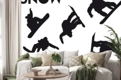 Naklejka: Druck snowboarder zestaw skok