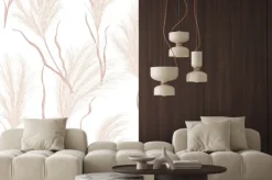 Naklejka: Dry pampas grass seamless vector pattern. watercolor floral autumn