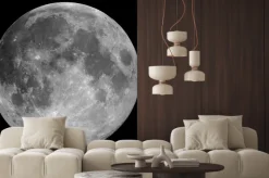 Naklejka: Duży księżyc na czarnym tle