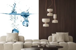 Naklejka: Dwie kostki lodu upuszczenie