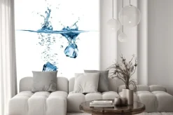 Naklejka: Dwie kostki lodu upuszczenie