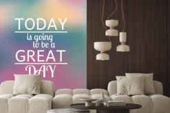 Naklejka: Dziś będzie świetny dzień. vector motywacyjne cytatem na kolorowe