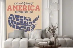 Naklejka: Dzień niepodległości znak retro