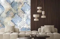 Naklejka: Dziki wzór bez szwu. snakeskin tło z efektem akwareli. nadruk