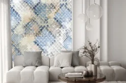 Naklejka: Dziki wzór bez szwu. snakeskin tło z efektem akwareli. nadruk