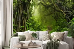 Naklejka: Egzotyczna zielona dżungla