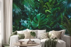 Naklejka: Egzotyczne ciemne liście tropikalne