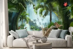 Naklejka: Egzotyczne zwierzęta tropikalnej dżungli