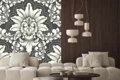 Naklejka: Element adamaszku wektor wzór. klasyczny luksusowy staromodny