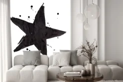 Naklejka: Element projektu. vintage grunge retro gwiazdą.