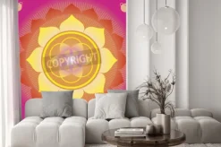 Naklejka: Elementy kwiatowe i mandali z ezoterycznym znaczeniu dla praktyki