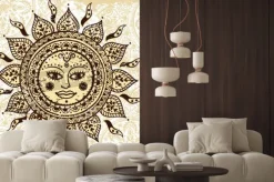 Naklejka: Ethnic ozdobnych słońce