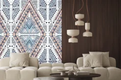 Naklejka: Ethnic wzór geometryczny, tribal bez szwu tła