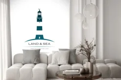 Naklejka: Etykieta z wizerunkiem latarni