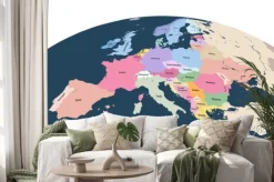 Naklejka: Europa na kuli ziemskiej