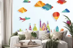 Naklejka: Europa skyline. ilustracji wektorowych