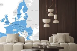 Naklejka: European union countries. english labeling. political map with