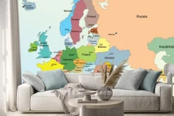 Naklejka: Europejska mapa.