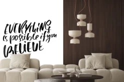 Naklejka: Everything is possible if you believe. hand drawn dry brush motivational