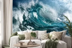 Naklejka: Fala na wzburzonym oceanie