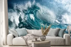 Naklejka: Fala na wzburzonym oceanie