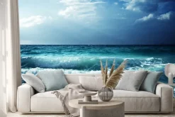 Naklejka: Fale na plaży na seszelach