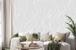 Naklejka: Falisty wzór. grafika liniowa.