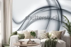 Naklejka: Fantastyczna tapeta jasna biała szara tapeta