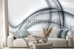 Naklejka: Fantastyczna tapeta jasna biała szara tapeta