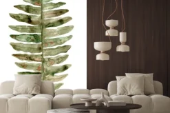 Naklejka: Fern. watercolor illustration isolated on white backgrounde..floral