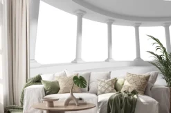 Naklejka: Filary kolumny projektowania architektury tła