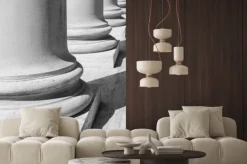 Naklejka: Filary w czerni i bieli