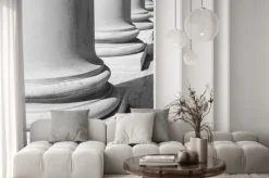 Naklejka: Filary w czerni i bieli