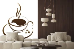 Naklejka: Filiżanka gorącej kawy wektor